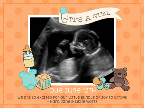 Bundle of Joy News  -  Smilebox Pregnancy Announcement
