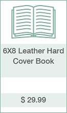 6x8 Leather Hard Cover Book