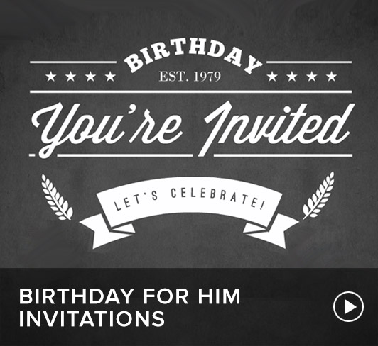 Birthday Invitations for Him