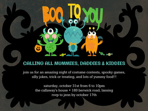 Halloween Invite Boo to you