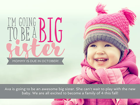 Big Sister  -  Smilebox Pregnancy Announcement