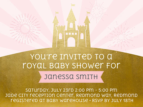 Baby Princess Invite  -  Smilebox Baby Shower  Invitation  