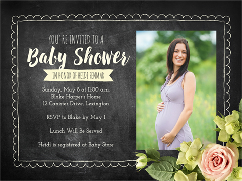 Chalk Baby Shower  -  Smilebox Baby Shower  Invitation  