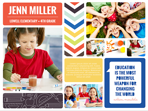 Colorful School  -  Smilebox School Collage
