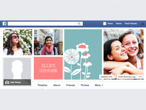 Floral Garden Facebook  -  Smilebox Anytime Facebook cover