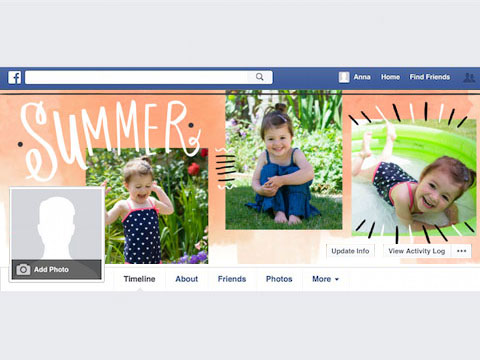 Watercolor Summer Facebook  -  Smilebox Summer Facebook cover