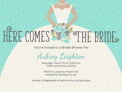 Bridal Shower invite-Bridal Gown
