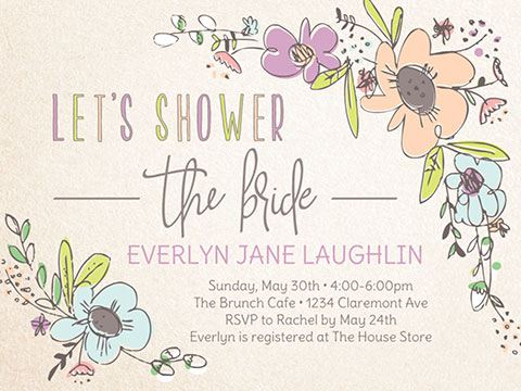 Bridal Shower invite - Let's Shower the Bride