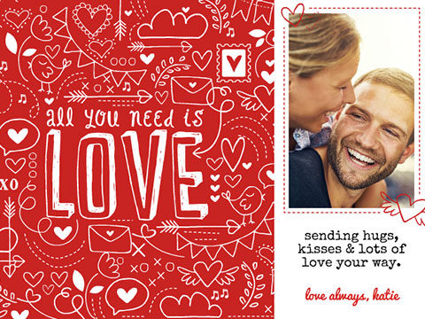 Valentine's Day greeting - Love Doodles