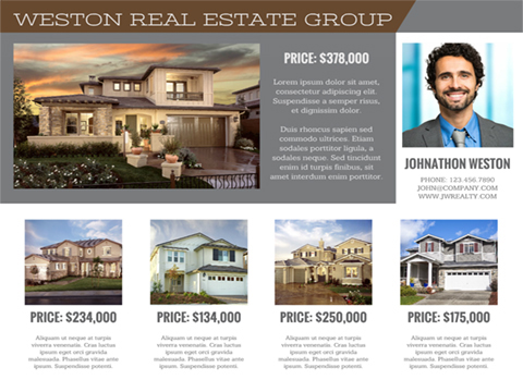 Real Estate flyer - Property Listings