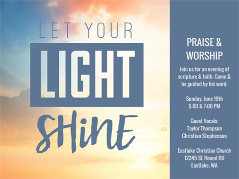 church flyer - Let Your Light Shine