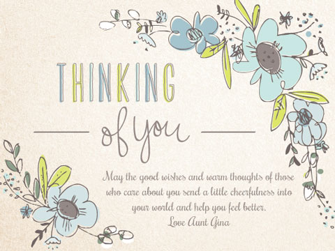anytime, thinking of you greeting - Thoughtful Wishes