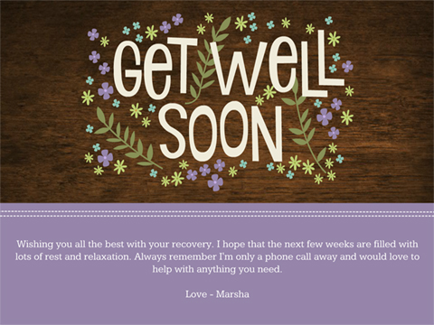 anytime, thinking of you greeting - Get Well Flowers
