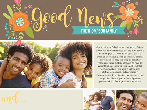 Good News with Flowers  -  Smilebox Anytime Newsletter